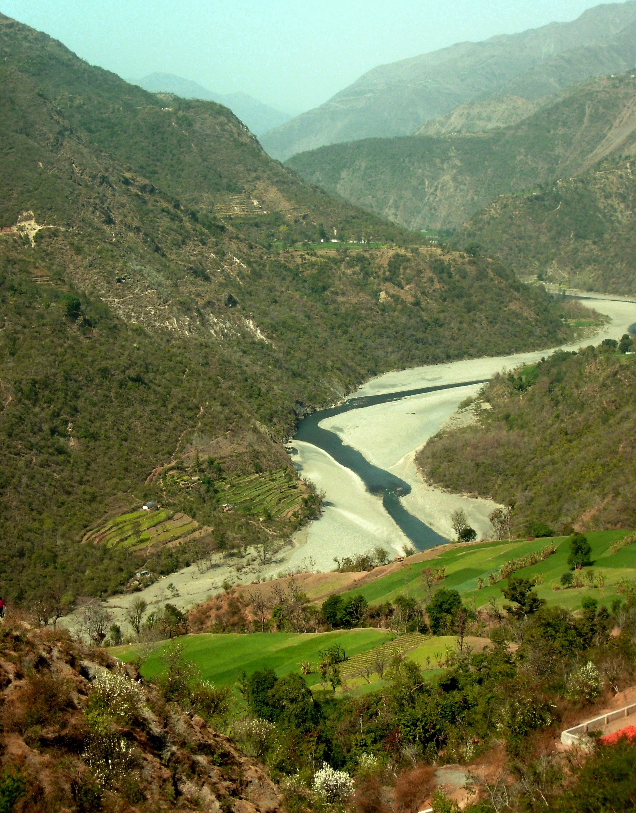 View of the Giri Ganga Valley.                                                                                                                                                    Pic Date : 22/02/2009