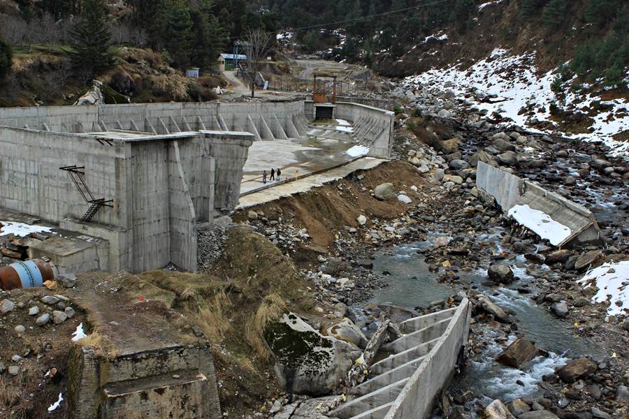 The 4.8 MW Aleo II hydro project situated between village Aleo and Prini now in a dismantled state. The reservoir of the newly built Aleo II exploded during its very first trial run on January 12, 2014.                                                                                                                                          Pic Date : 27/02/2014