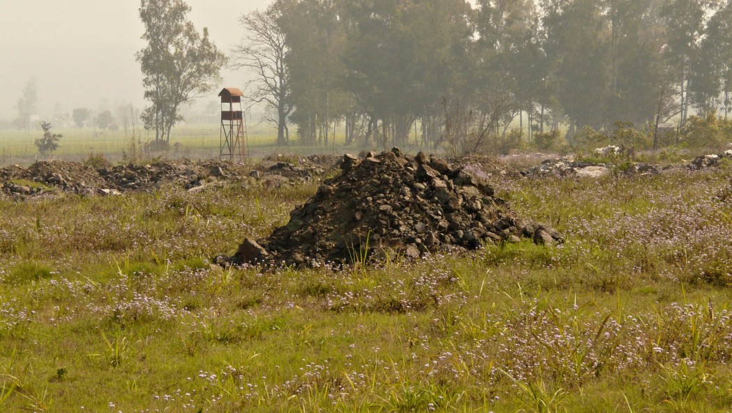 solid wastes dumps on fields